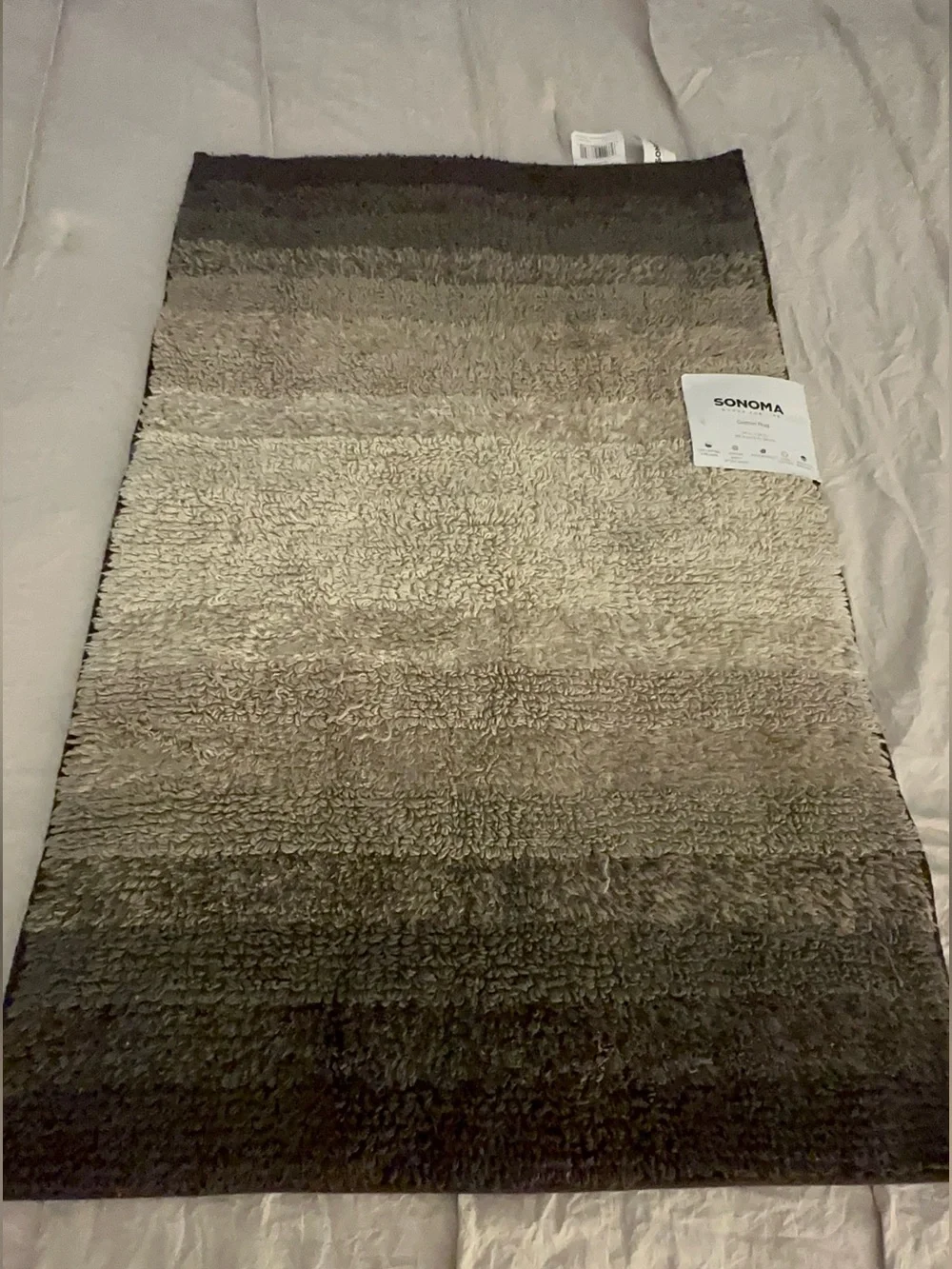 SONOMA Plush Ombre Bath Rug in Taupe/Brown NWT